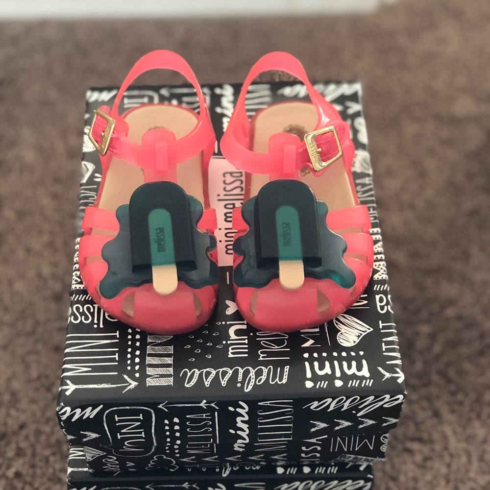 Mini Melissa Aranha  melted popsicle sandals